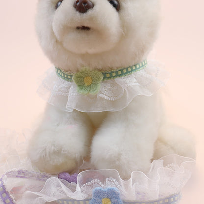 Mokka - Floral Lace Ruffle Decorative Cat Collar