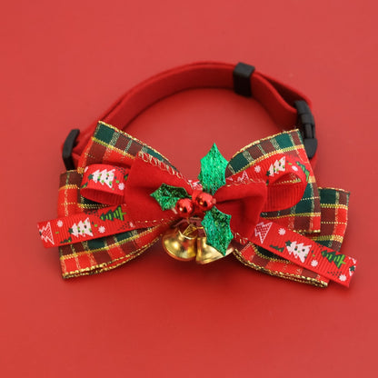 Christmoo - Holiday Bow Bell Cat Collar
