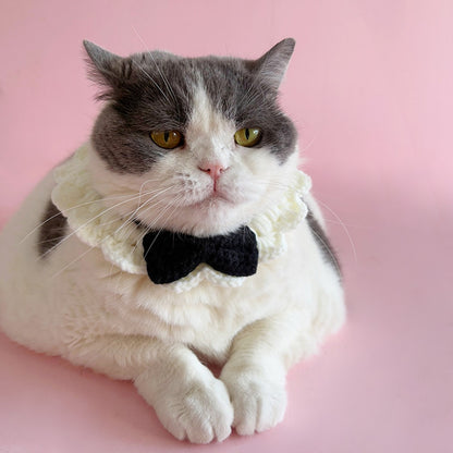 Mokka - Bow Decorative Tie Strap Cat Collar