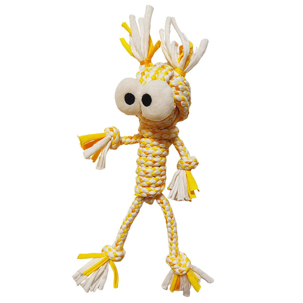 Petkin - Human-Shaped Figure with Oval Eyes Rope Dog Toy