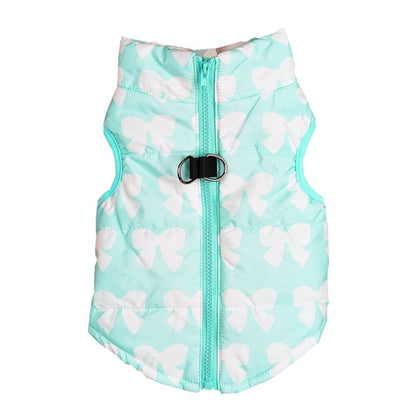 Ozzie - Bow Print Dog Vest With Leash Hole