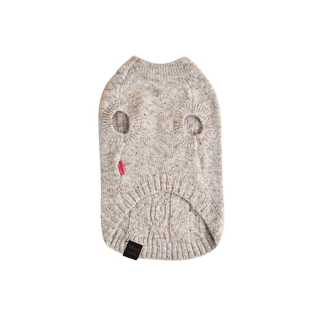 Ozzie - Speckled Ear Cutout Dog Pullover Sweater