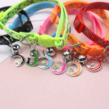 Mokka - Simple Star and Moon Print Pet Collar