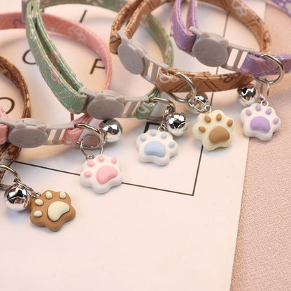 Mokka - Cute Colorful Cartoon Paw Charm Cat Collar