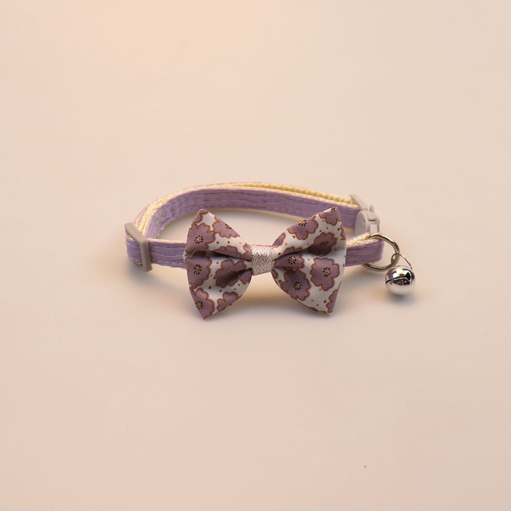 Mokka - Elegant Floral Bow Detail Cat Collar
