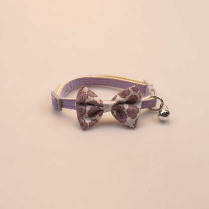 Mokka - Elegant Floral Bow Detail Cat Collar