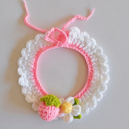 Mokka - Floral Fruit Crochet Pet Collar