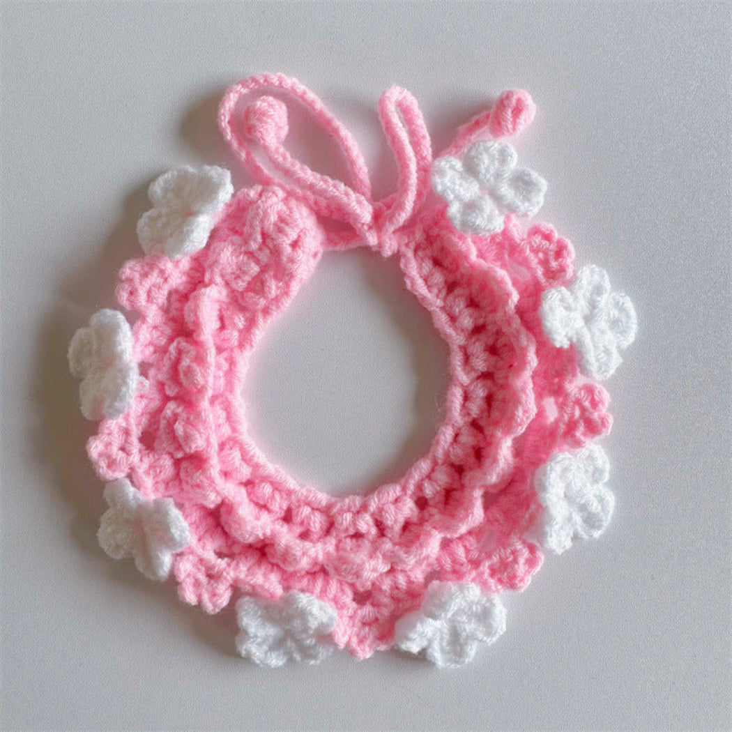 Mokka - Floral Crochet Cat Collar