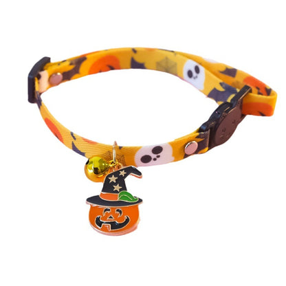 Halloweek - Halloween Pumpkin Ghost Cat Collar