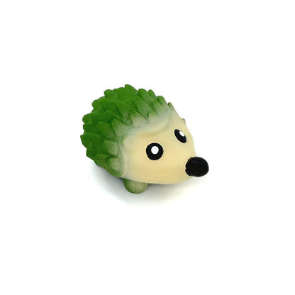 Petkin squeaky hedgehog dog toy angled view highlighting shape and details