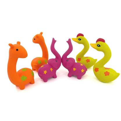 Petkin - Safari Bloom Animal Squeaky Dog Toys