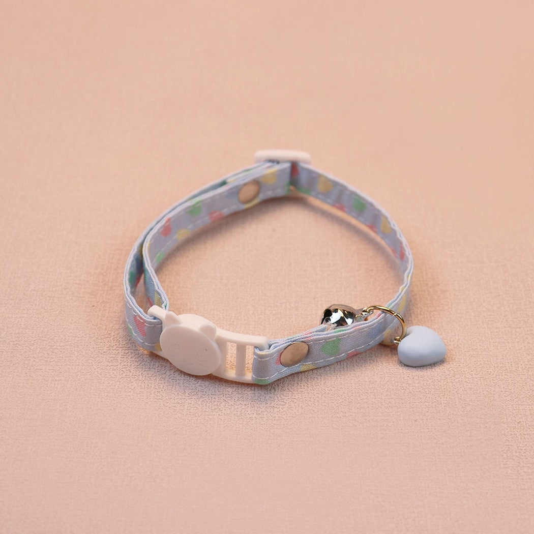 Mokka - Cute Pastel Heart Print Cat Collar