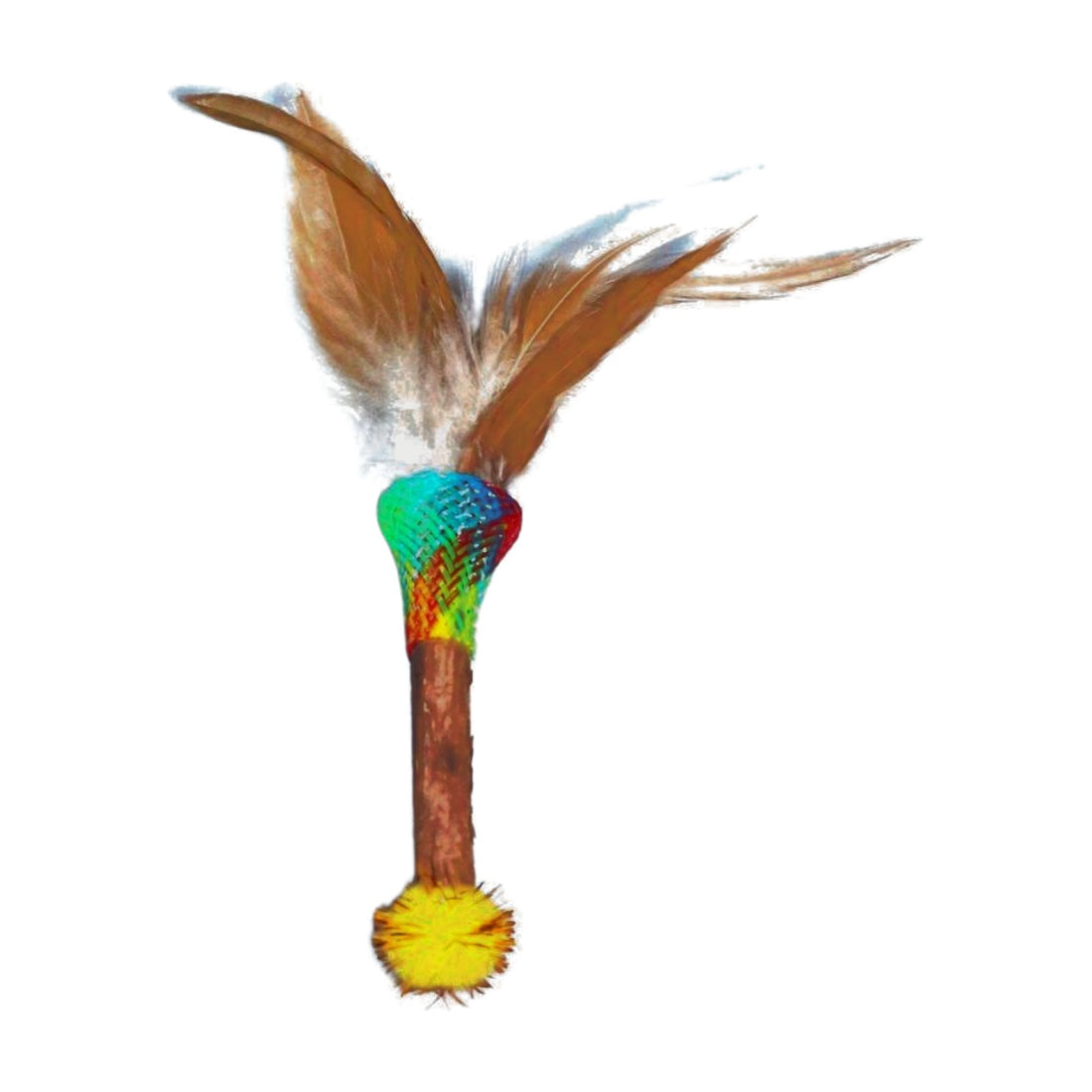 Moo - Feather Stick Pom Interactive Cat Toy