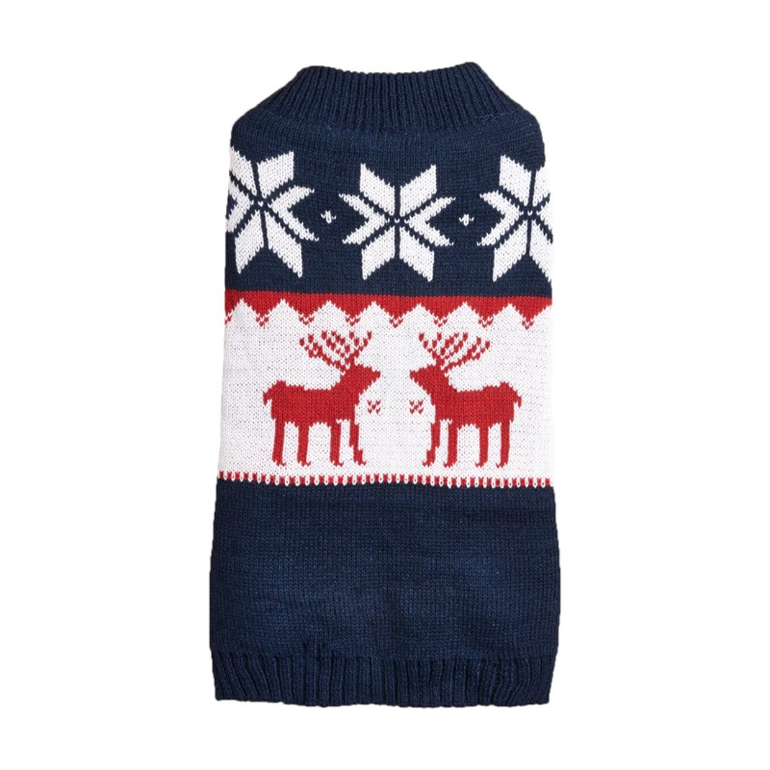 Christmoo - Christmas-Themed Navy Blue Pet Sweater