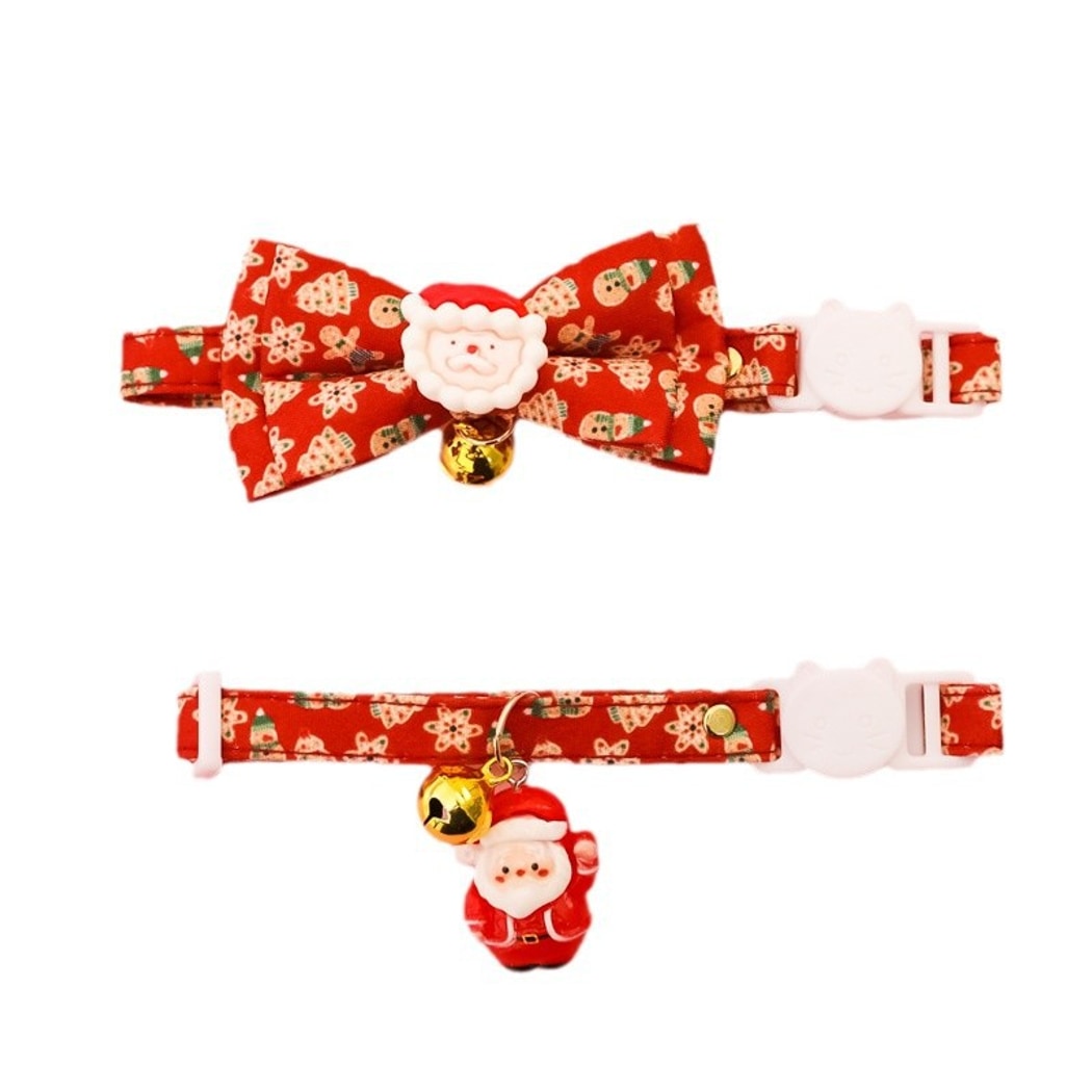 Christmoo - Cartoon Christmas Bow Tie Pet Collar