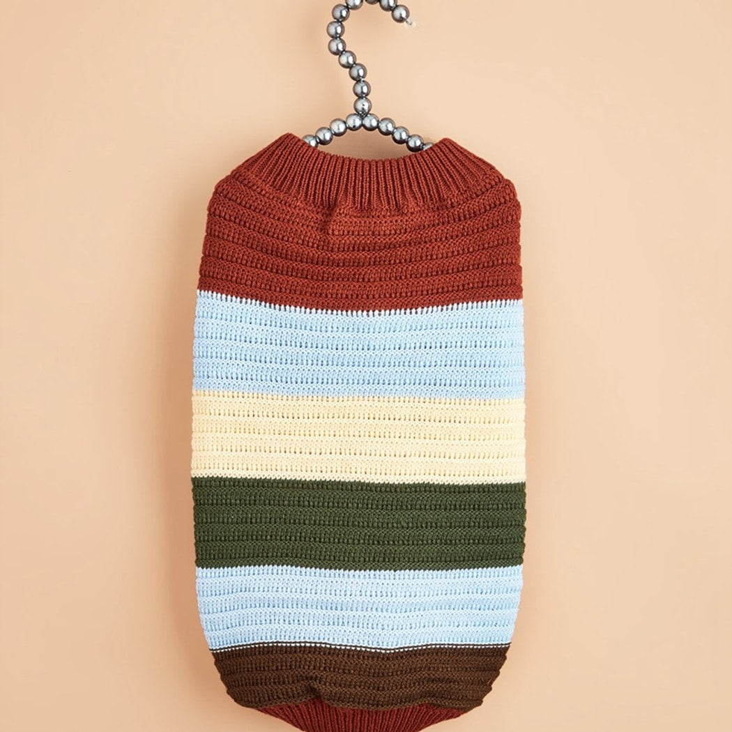 Ozzie - Striped Knit-Style Pet Pullover Dog Sweater