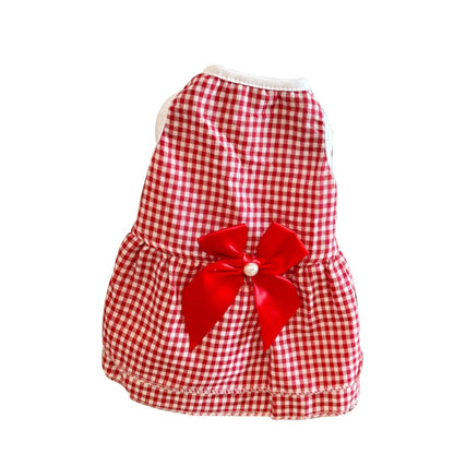 Ozzie - Princess Style Plaid Dog and Cat Dress
