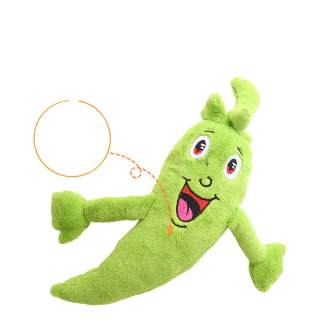 Petkin - Smiling Veggie Character Plush Dog Toy