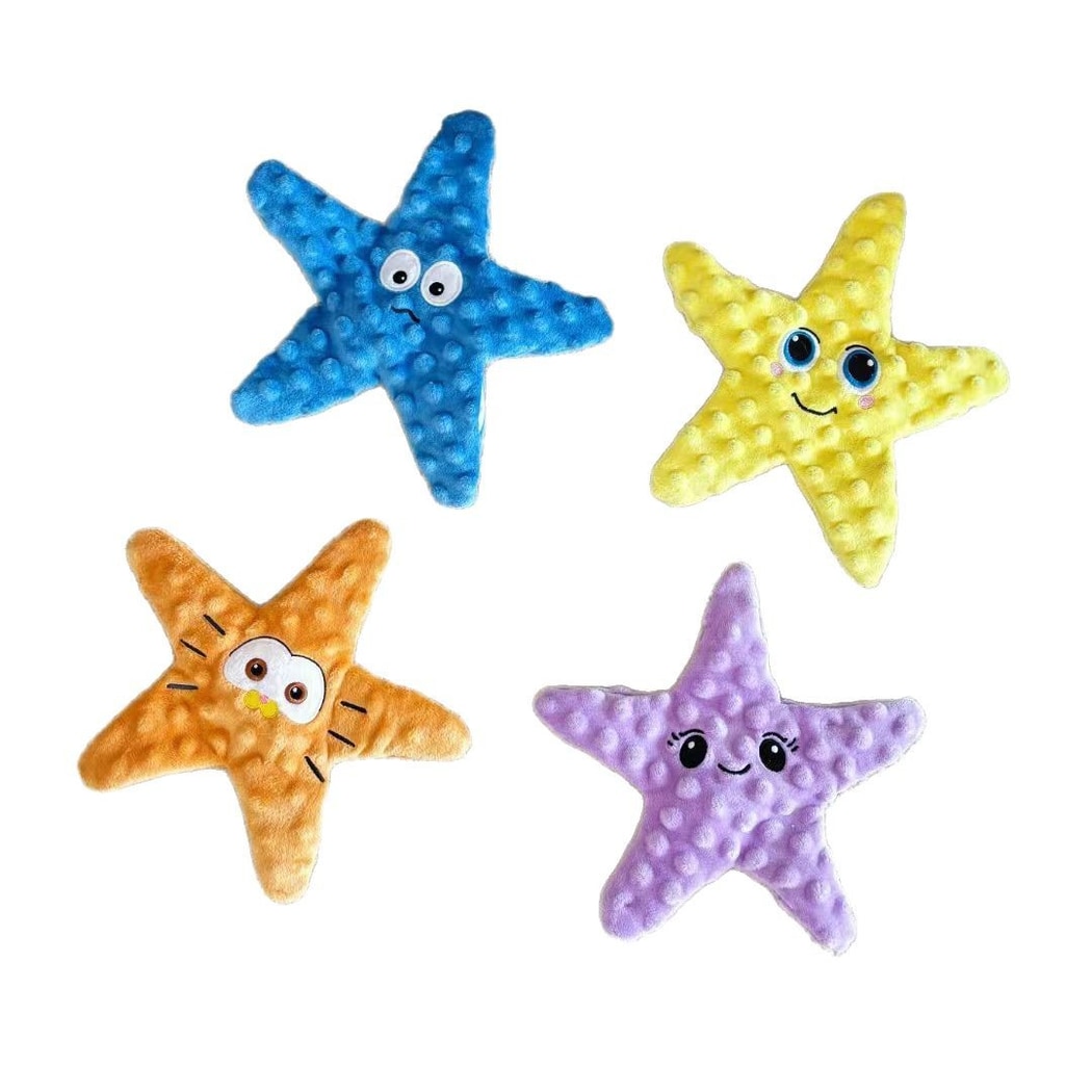 Petkin - Starfish Character Interactive Squeaky Dog Toy
