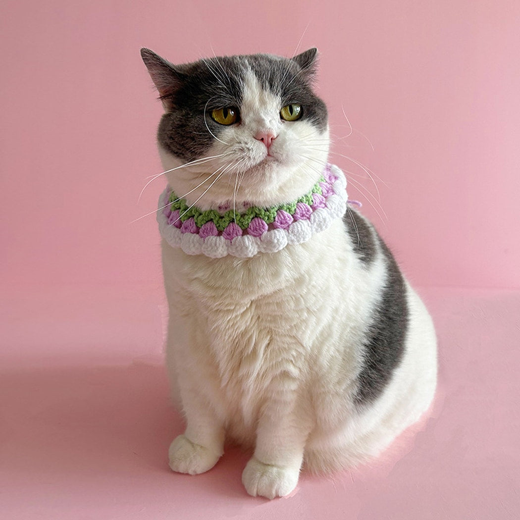 Mokka - Tulip Tie Strap Cat Collar