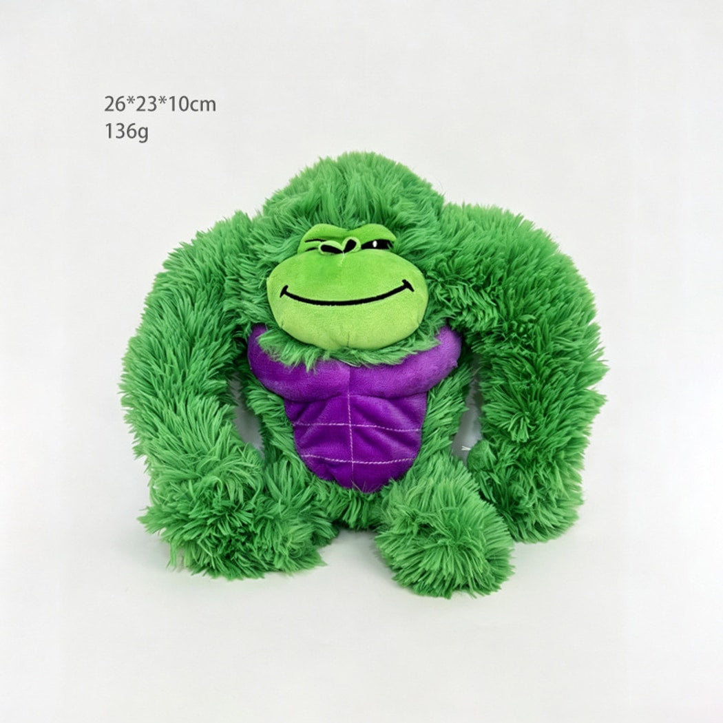 Petkin - Plush Gorilla Shaped Dog Squeaky Toy