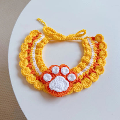 Mokka - Paw Design Crochet Cat Collar