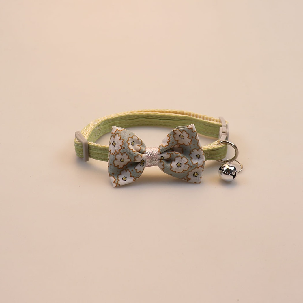 Mokka - Elegant Floral Bow Detail Cat Collar