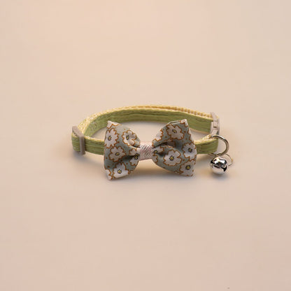 Mokka - Elegant Floral Bow Detail Cat Collar