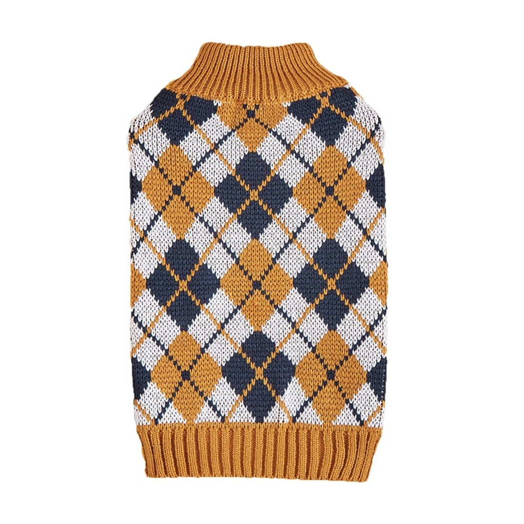 Ozzie - Thanksgiving Pattern Ribbed Neck Pet Sweater
