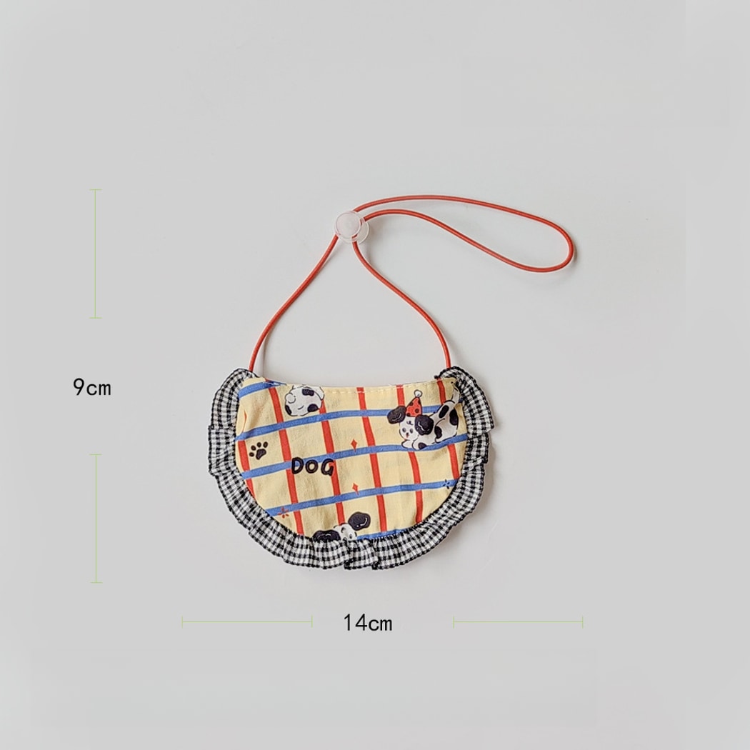 Mokka - Cartoon Dog Pattern Bandana Collar and Bib