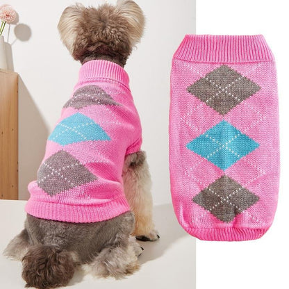 Ozzie - Color Block High Neck Dog Sweater
