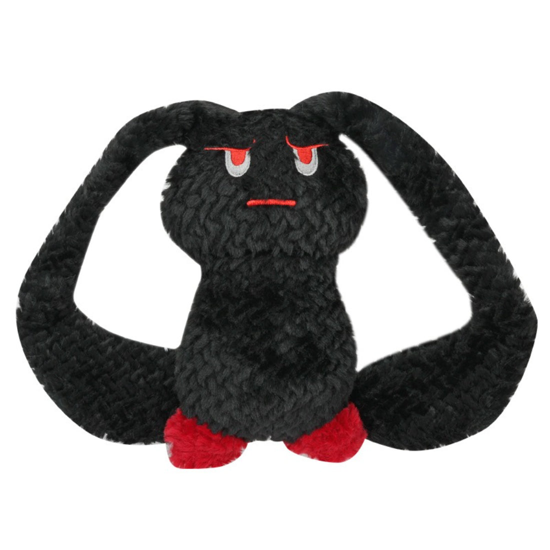 Side view of Petkin Funny Plush Tug Dog Toy highlighting stitched details