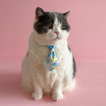 Mokka - Floral Tie Detail Gentry Style Cat Collar