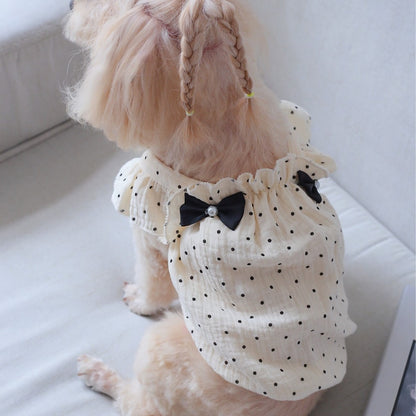 Ozzie - Polka Dot Bow Cat and Dog Pet Dress