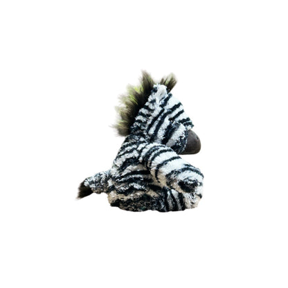 Petkin - Zebra Shaped Squeaky Plush Dog Toy
