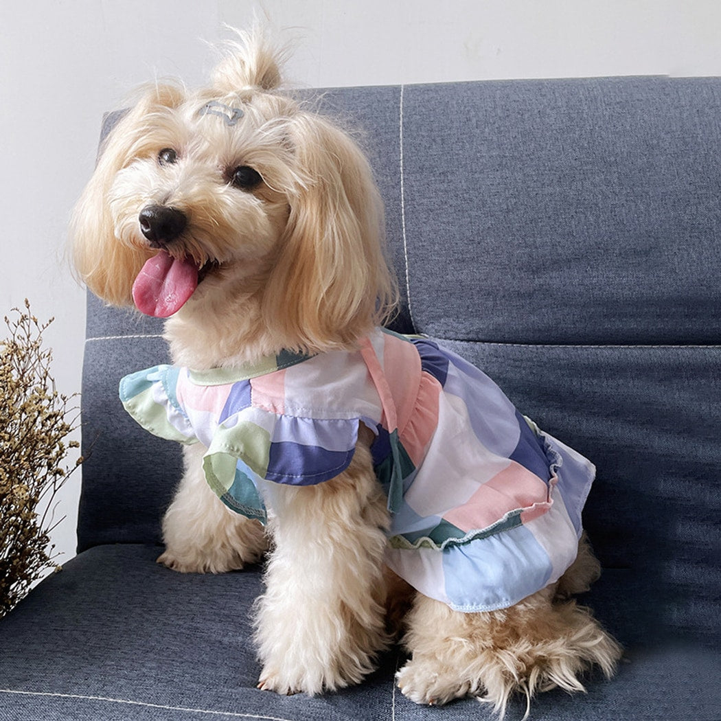 Ozzie - Plaid Bow Strap Dress for Dogs and Cats