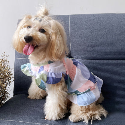 Ozzie - Plaid Bow Strap Dress for Dogs and Cats