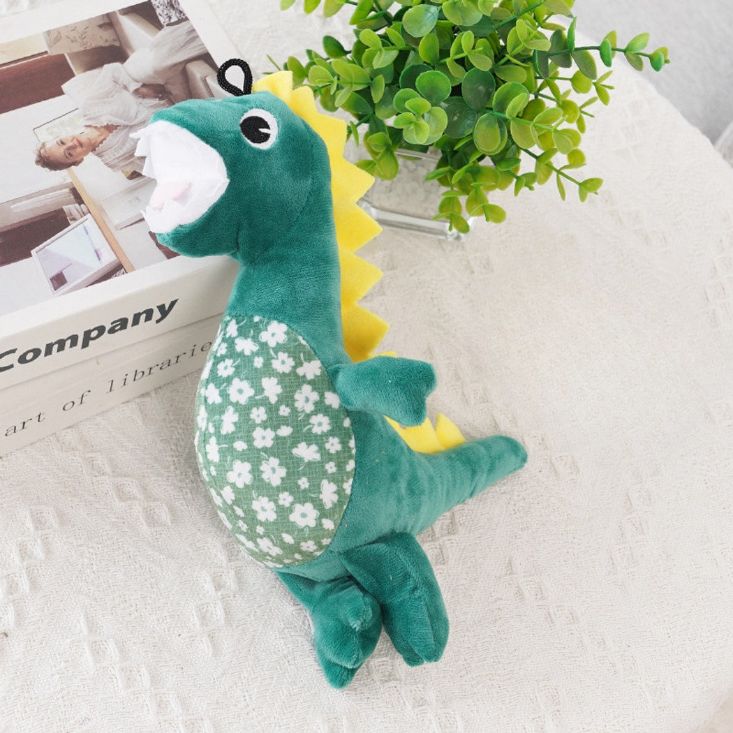 Petkin - Dinosaur Shaped Squeaky Pet Plush Toy