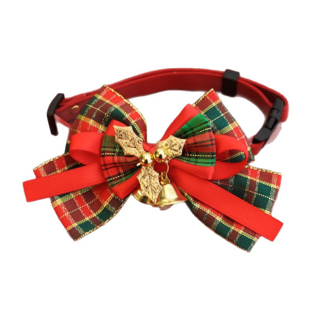 Christmoo - Holiday Bow Bell Cat Collar