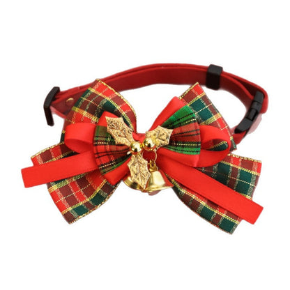 Christmoo - Holiday Bow Bell Cat Collar