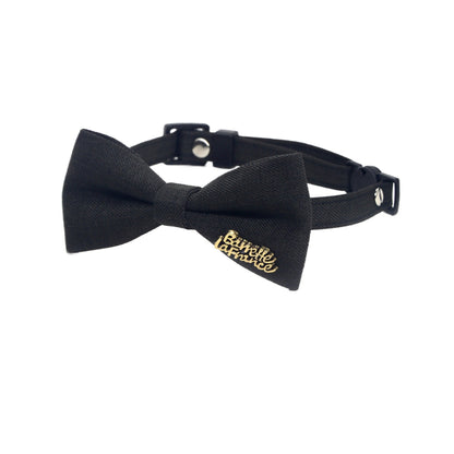 Mokka Classic Bow Breakaway Collar with adjustable strap and bow tie