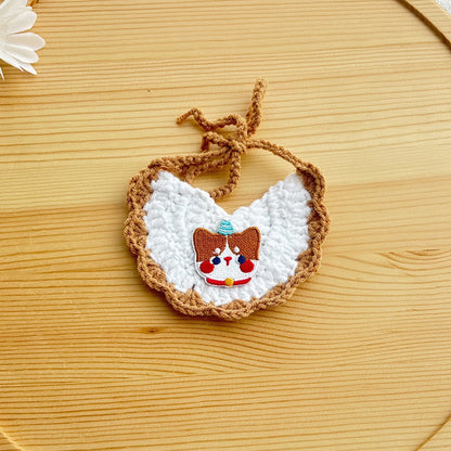 Mokka - Cartoon Animal Crochet Cat Bib