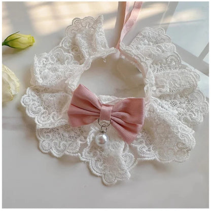 Mokka - Ruffled Bow Bib Pet Neckwear