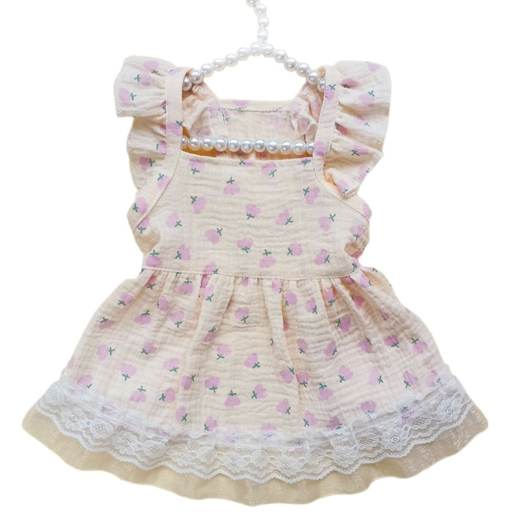 Ozzie - Doll Style Floral Print Dress for Pets