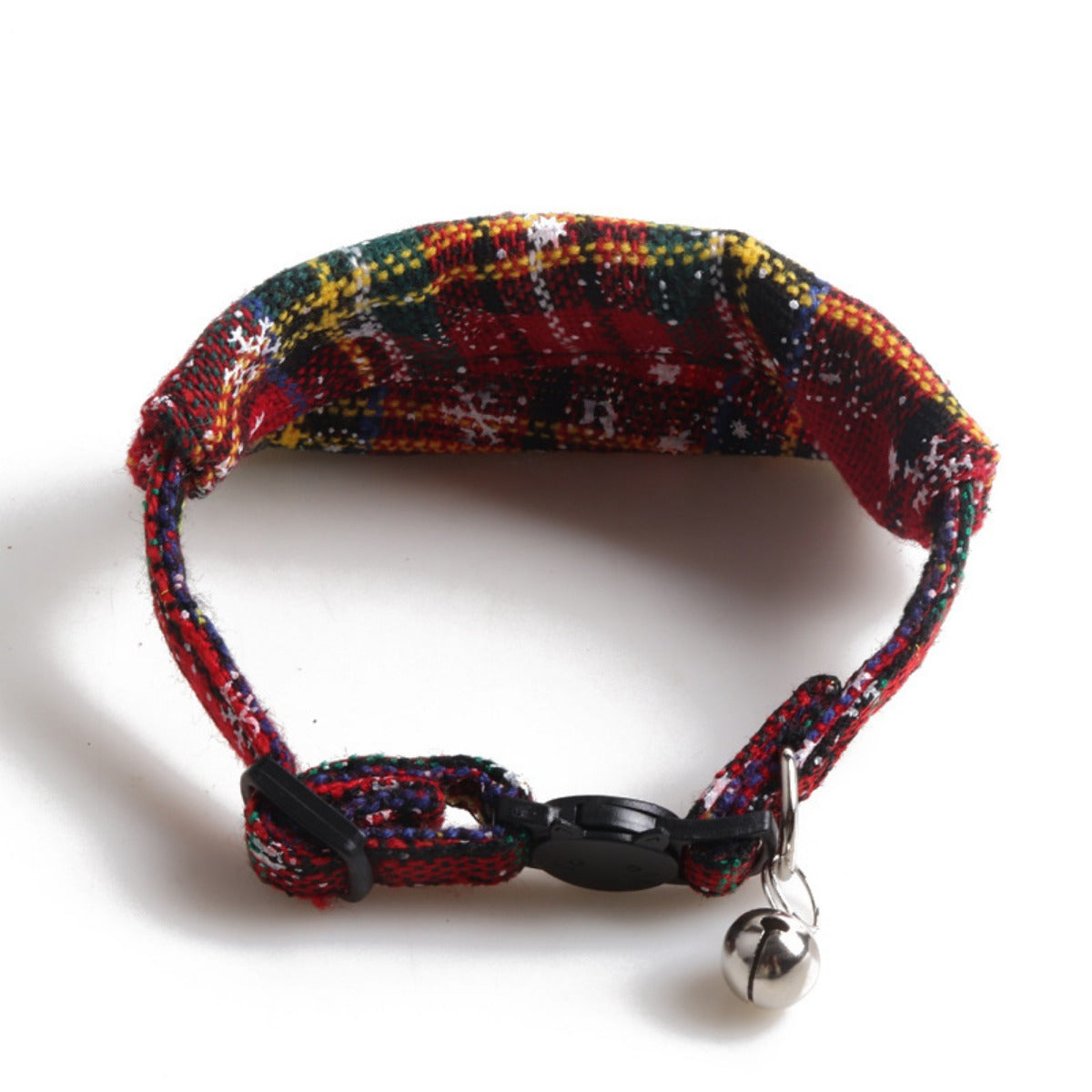 Christmoo - Festive Plaid Pet Collar and Bandana Set