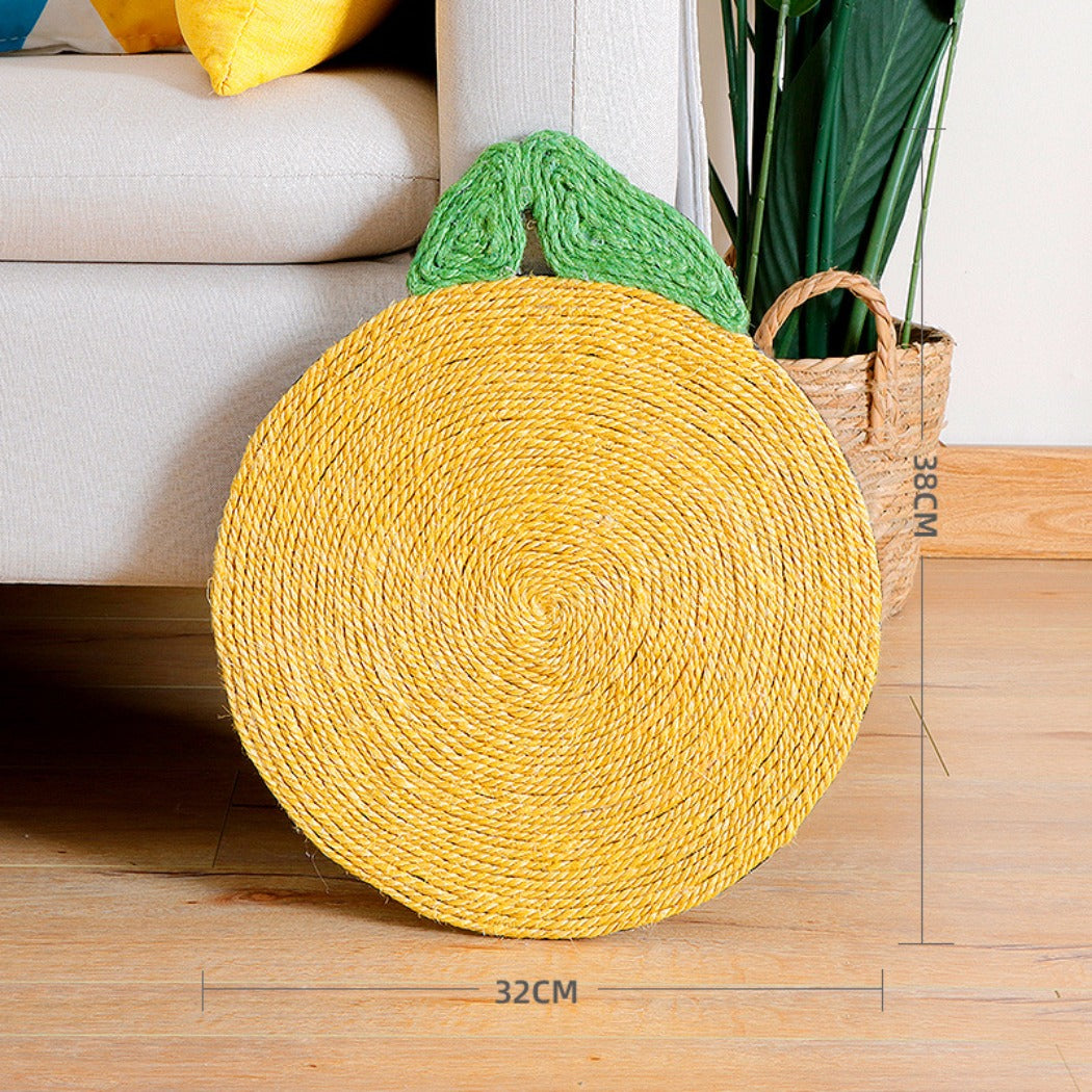 Moo - Round Peach Cat Scratch Pad