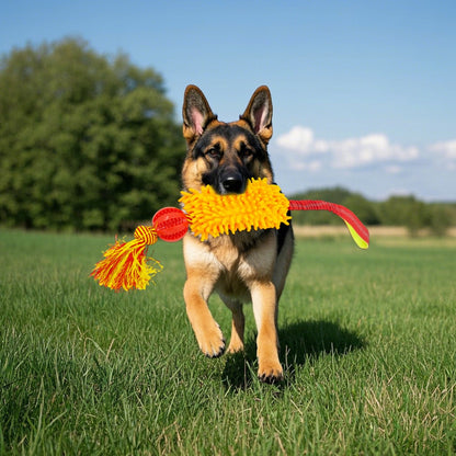 Petkin - Squeaky Rope Knot Interactive Dog Tug Toy