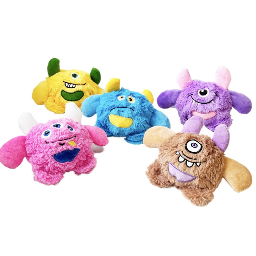 Petkin - Cartoon Monster Squeaky Plush Dog Toy