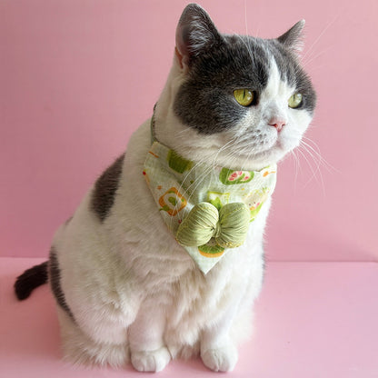 Mokka - Candy Color Bow Cat Bandana Collar