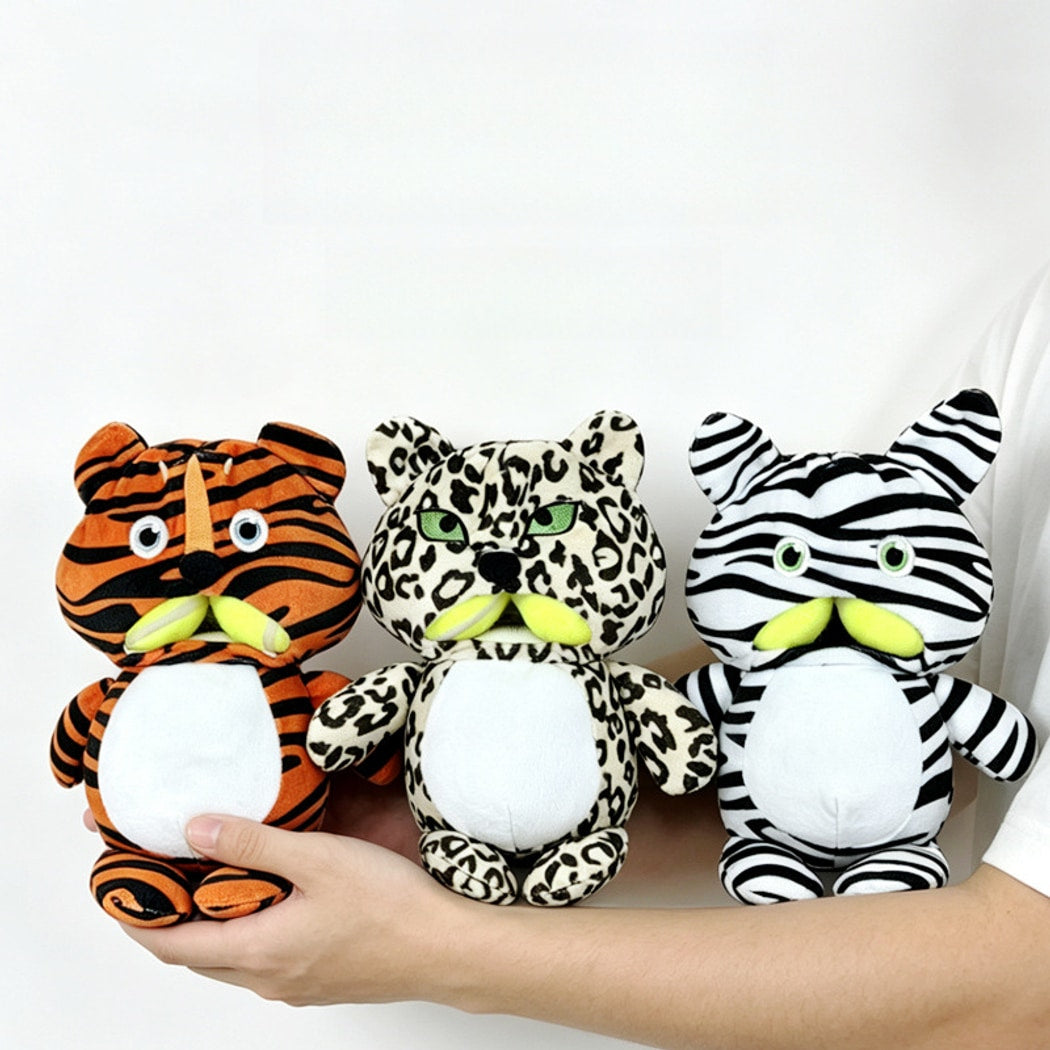Petkin - Animal Print Plush Squeaky Dog Toy
